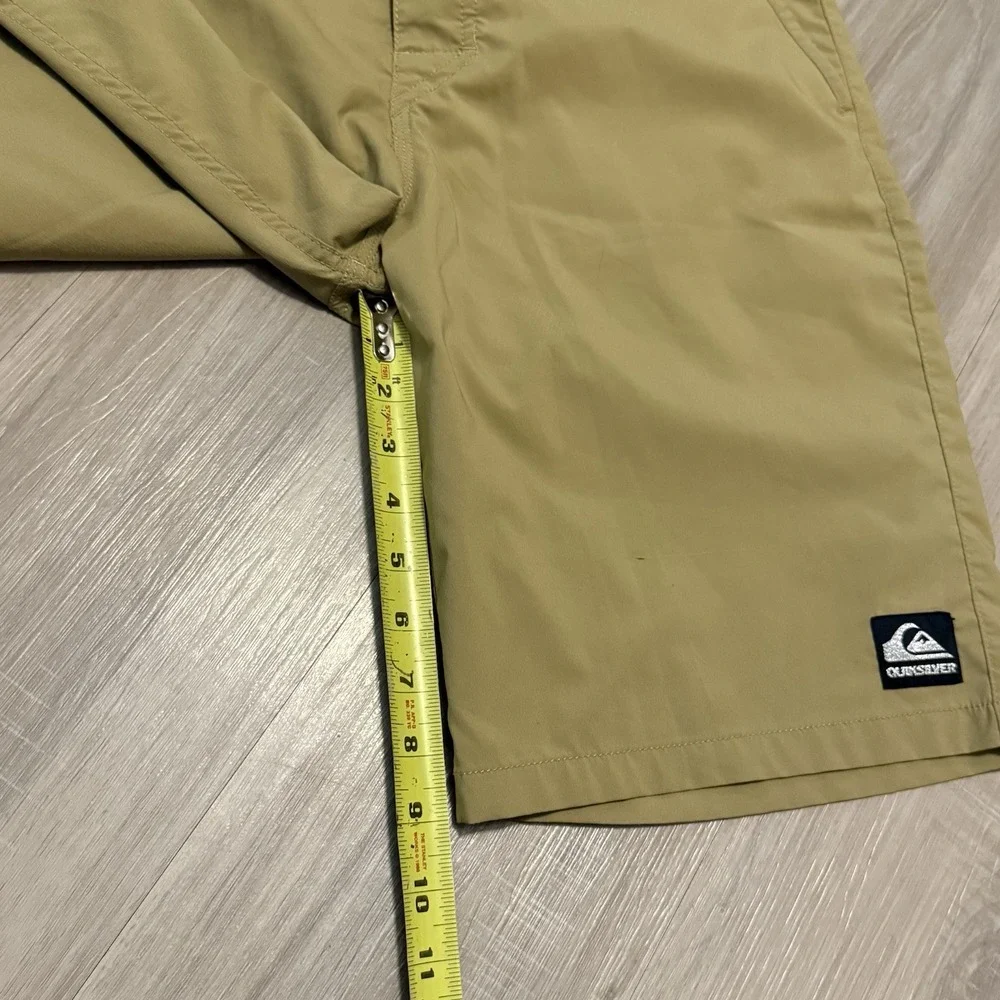 Quiksilver Amphibians Board‎ Shorts Men's 29  Brown Logo Hook Loop Snap Pockets